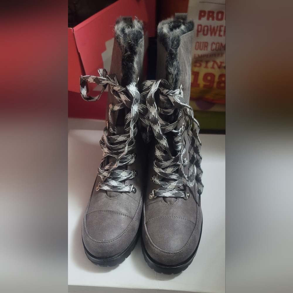 Gray Winter Boots